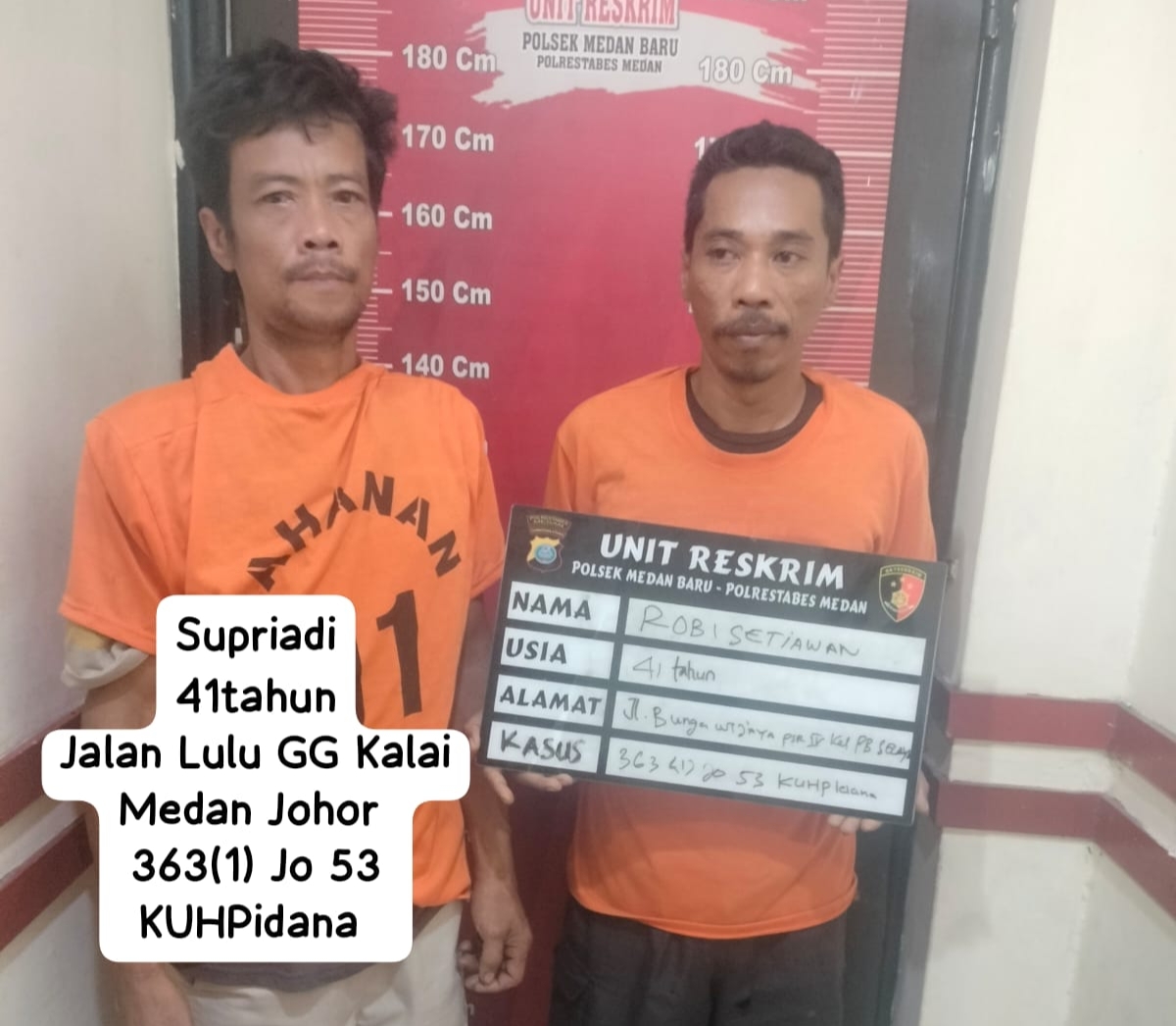 2 Pelaku Pencurian Kabel Tanam milik PT Telkom Diamankan Polsek Medan Baru